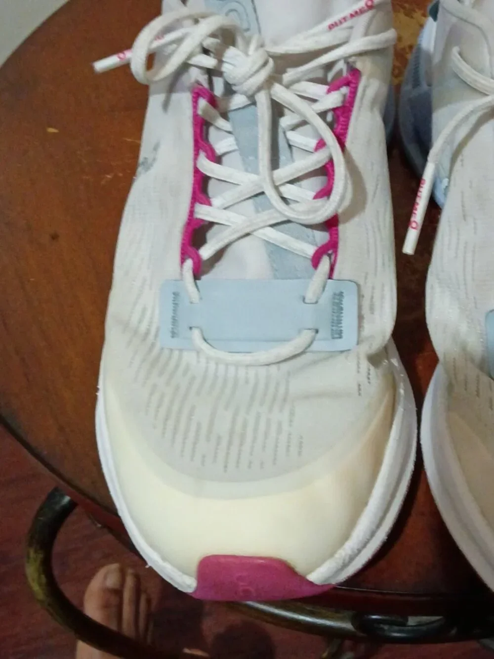 On Cloudnova Flux-Women's Mesh Sneakers-Undyed White Heather Pink Gray-Size 5.5